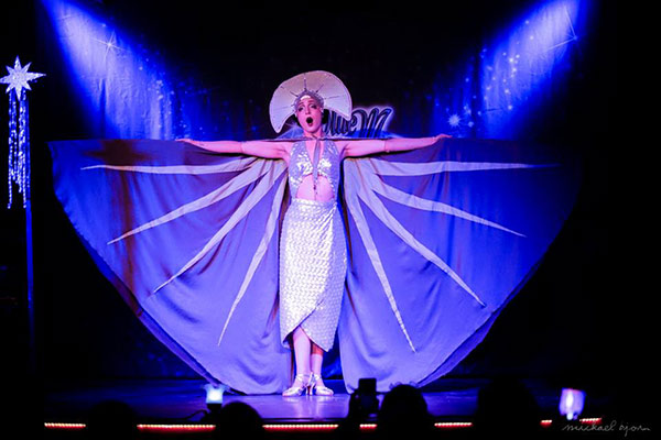 Boudoir Noir presents the sold out 12th edition of the Blue Moon Cabaret - the Decadent Burlesque Soirée - 22nd february 2019