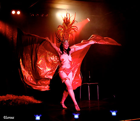 Impression of Ruby Colibri at he 14th edition of the Blue Moon Cabaret at the Blue Collar Hotel in Eindhoven - the Decadent Burlesque Soirée is produced by Boudoir Noir Production