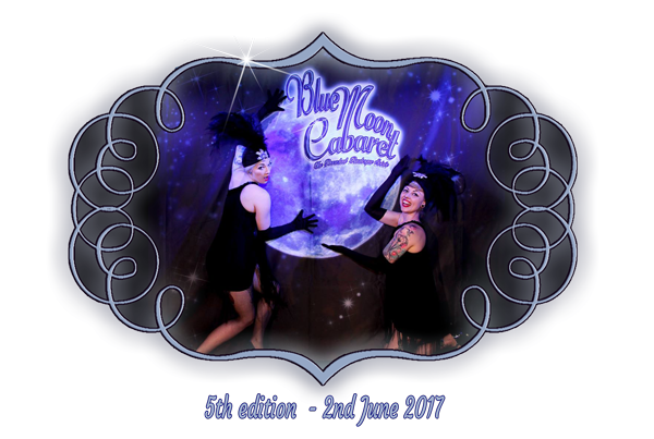 Boudoir Noir production presents finest vintage entertainment in roaring twenties atmosphere: the Blue Moon Cabaret – the Decadent Burlesque Soiree – edition no 5. With international burlesquedancers Selene du Styx fro France, Tronicat la Miez from Germany and Fanny Damour from Italy. 