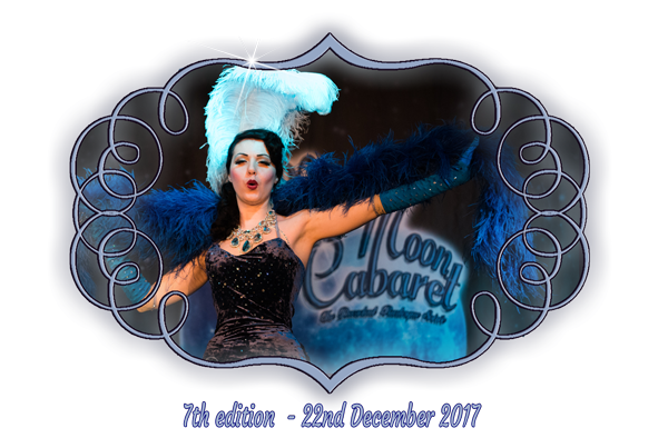 Boudoir Noir production presents finest vintage entertainment in roaring twenties atmosphere: the Blue Moon Cabaret – the Decadent Burlesque Soiree – edition no 7. With international burlesquedancers Fraulein Frauke from Sweden, Deena Ray from the Netherlands and Xarah von den Vielenregen from Germany. 